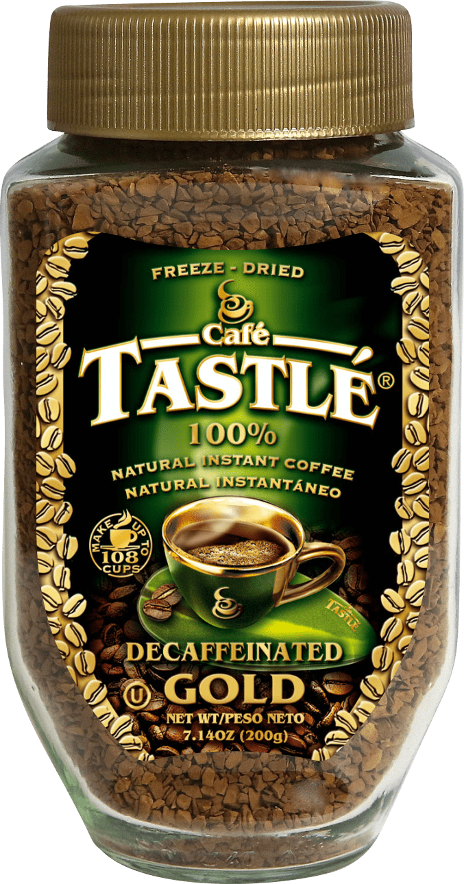 Cafe Tastle Gold Decaffeinated FreezeDried Instant Coffee, 7.14 oz