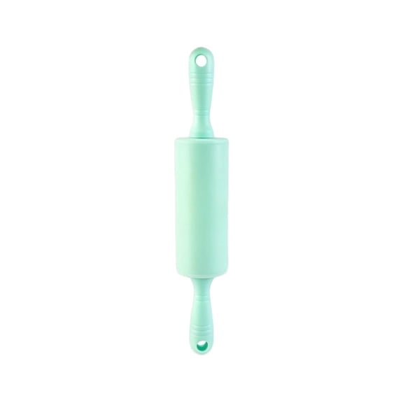 OADUKQ Rolling Pin, Silicone Rolling Pin with Wood, Baking Pizza Dough and Pastry non-stick Roller, Light Green, 9.45 X 1.57 in