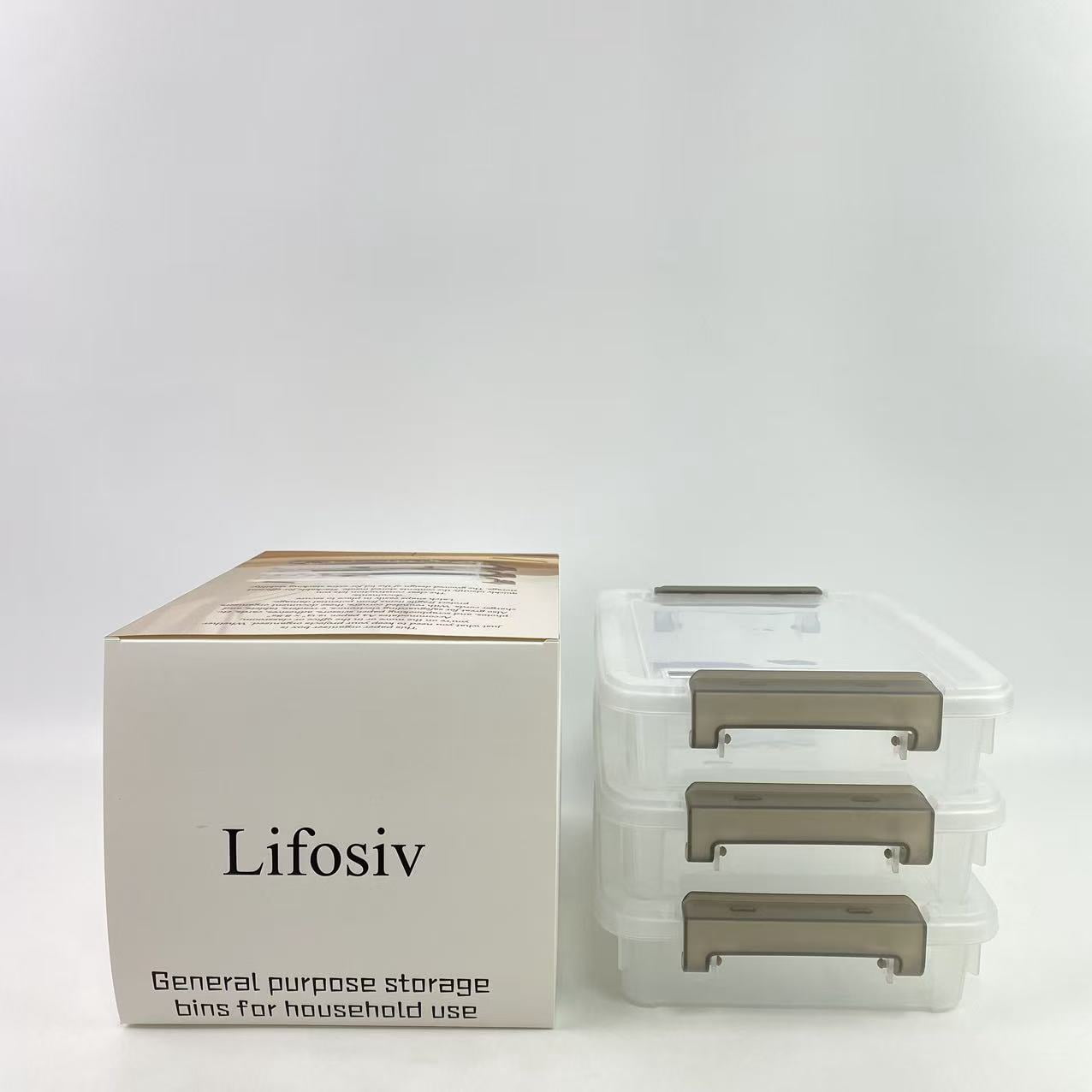 Lifosiv General purpose storage bins for household use,Transparent Plastic Empty Multipurpose Tackle Box, First Aid, Sewing Kit, Arts Crafts Supplies Storage