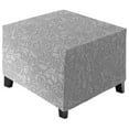 thumbnail image 7 of Eurhowing Square Ottoman Covers, Non-Slip Stretchable Jacquard Ottoman Slipcover, Pet Hair Resistant Furniture Protector for Folding Storage Stool, Light Gray, XL, 7 of 7