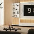 thumbnail image 5 of 72" Tall Bookshelf with Doors, 6-Tier Modern Bookcase and Storage Cabinet, Display Shelves with Anti-Tip Kit for Living Room, Bedroom, and Home Office Decor Oak, 5 of 10