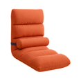 thumbnail image 2 of Silla de suelo con respaldo, sofá, silla de dormitorio con 5 posiciones, sofá de suelo, sala de estar, sillas plegables modernas y suaves, plegables Naranja, 2 of 8
