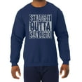 thumbnail image 2 of Straight Outta San Diego SD Fan | Fantasy Baseball Fans | Mens Sports Crewneck Graphic Sweatshirt, Navy, X-Large, 2 of 4