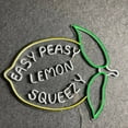thumbnail image 3 of Handmadetneonsign Easy Peasy Lemon Squeezy Neon Sign, Funny Fruit Lemon Shape Wall Art Decor, Home Wall Decor, 3 of 5