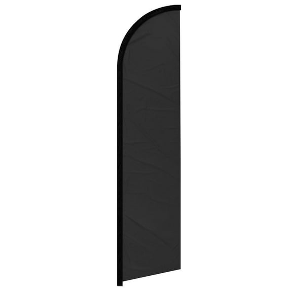 Black Solid Color Windless Banner Flag