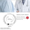 thumbnail image 4 of MetalJC Stainless Steel Medical Alert ID Bracelet for Women, Engraved Penicillin Allergy, 4 of 6