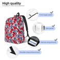 thumbnail image 3 of Disketp Palm Tree Pattern on Red print Canvas Backpack Lightweight Travel Daypack Student Rucksack Laptop Backpack-Medium, 3 of 5