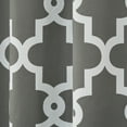 thumbnail image 5 of TOWN & COUNTRY EVERYDAY Ironwork Geo Trellis Sateen Indoor Curtains, Room Darkening Blackout, Grommet Top, Energy Efficient, 2-Pack Set, 52"x96", Black Pearl, 5 of 10
