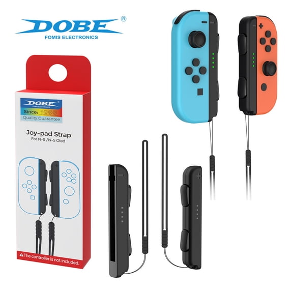 Nintendo Switch/OLED Joy-Con Wrist Strap Grips - Anti-Lost Lanyard Accessories for Handheld & Motion Gaming, Comfortable Non-Slip Handle Attachments (2-Pack)