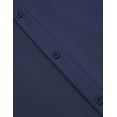 thumbnail image 4 of COOFANDY Men' Short Sleeve Button Down Shirt Wrinkle Free Stretch Business Casual Dress Shirt Summer Office Wedding Travel Untucked Shirt with Pocket Army Green, 4 of 6