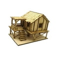 thumbnail image 3 of Juego de Rompecabezas de Cabaña de Madera 3D a Escala 1/72 para Modelismo, 3 of 9