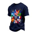 thumbnail image 6 of 2026 New USA Soccer Jersey T-Shirt, United States Jersey Soccer, USA Team Pattern Crew Neck Short Sleeve Athletic Casual Football Top for Adult(Royal Blue, 3XL), 6 of 6
