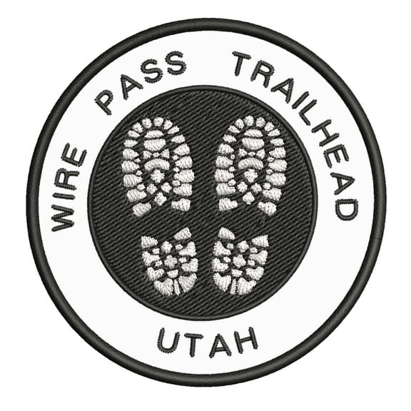 Go Trekking! At Wire Pass Trailhead, Utah 3.5 Inch Iron Or Sew On Embroidered Fabric Badge Patch Hiking Trails Iconic Series