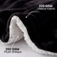 thumbnail image 5 of Moonlight20015 Sherpa Blanket Fluffy Plush Ultra-Soft Bed Blanket Reversible Queen Size Black Color, 5 of 8