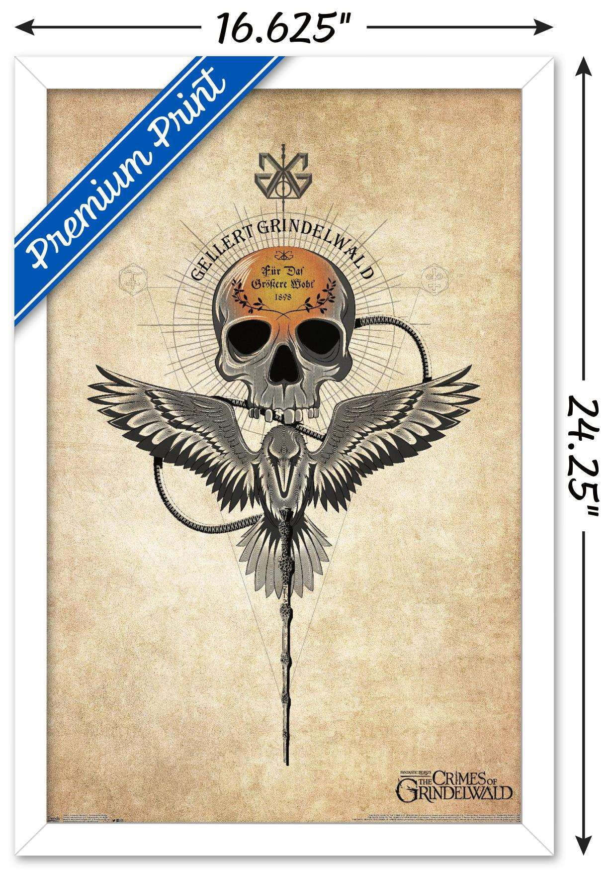 Fantastic Beasts And Where To Find Them: The Crimes of Grindelwald - Grindelwald Badge Wall Poster, 14.725" x 22.375", Framed