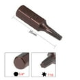 thumbnail image 2 of Uxcell 1/4" Hex Shank 1" Length T10 S2 Steel Torx Screwdriver Bit 12 Pack, 2 of 5
