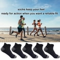 thumbnail image 4 of 5 pares de calcetines de verano para hombre, calcetines náuticos de malla, calcetines de algodón con talón anticaída y levantamiento de orejas, calcetines transpirables, 4 of 6