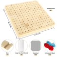 thumbnail image 4 of 7.9Inch Crochet Blocking Board Bamboo Wooden Blocking Board for Knitting and Crochet Projects Reusable Knitting Blocking Board with 20pcs Stainless Steel Rod Pins for Knitting Lover, 4 of 6