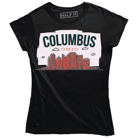 Columbus Ohio With City Skyline And Clouds Beautiful Women's T-Shirt