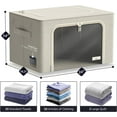 thumbnail image 2 of Sorbus Jumbo Storage Bin with Metal Frame, Stackable & Foldable with Window & Handles for Bedding, Linen, and Clothes, 2 of 4