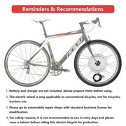 Yescom Electric Bike Conversion Kit Front Wheel 20 E-Bike Conversion Kit 36V 750W Ebike Wheel Kit