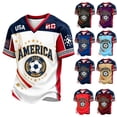 thumbnail image 2 of 2026 New USA Soccer Jersey Mens, United States Jersey Soccer, V Neck Short Sleeve Sport Tee for Retro Streetwear Top for Adult(Khaki, 2XL), 2 of 4
