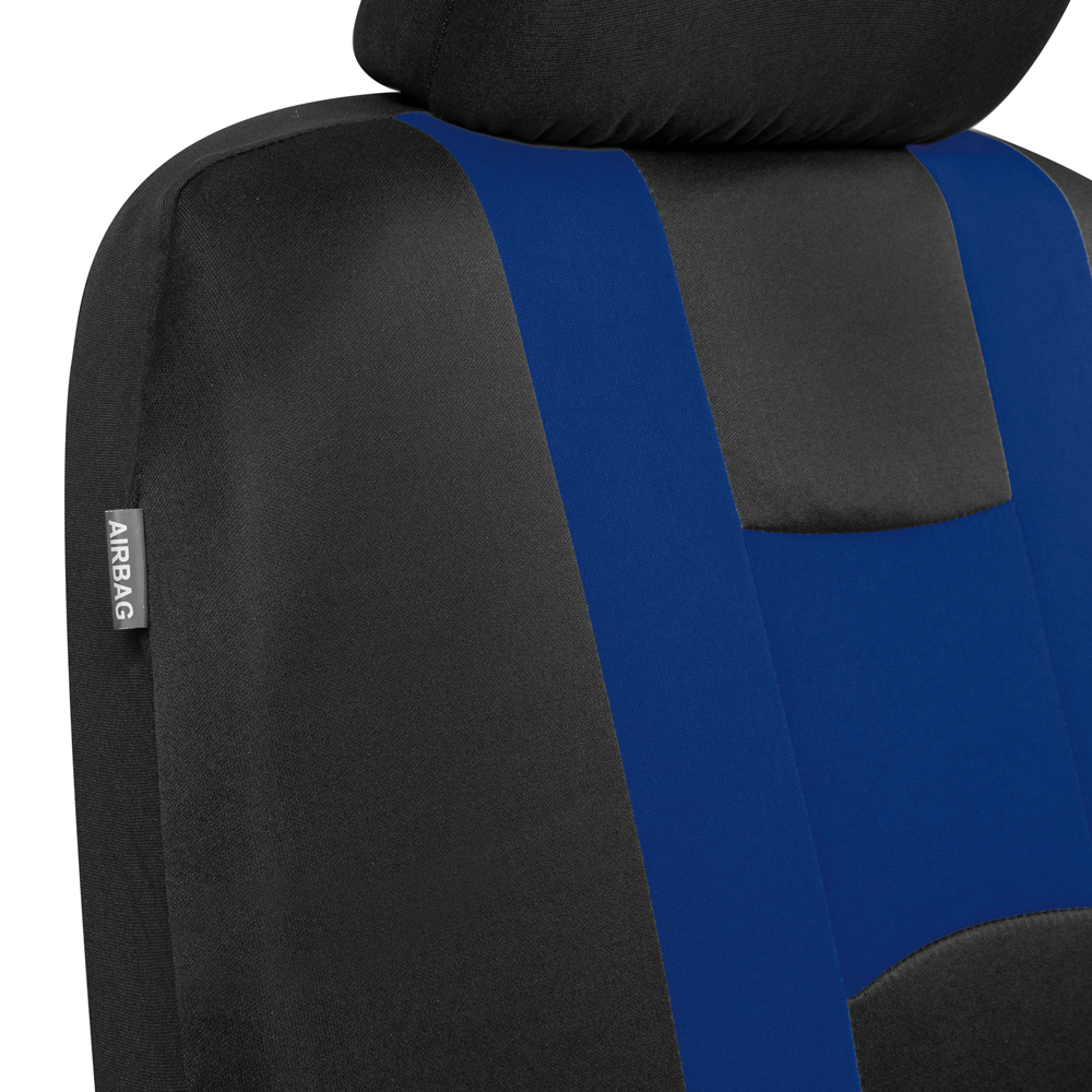 carXS Forza Blue Car Seat Covers Full Set, Includes Front Seat Covers and Rear Bench Seat Cover for Cars Trucks SUV, Automotive Interior Car Accessories - image 3 of 5
