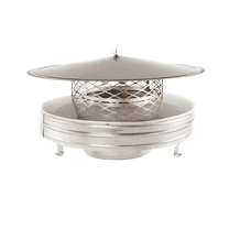 Chimcare Round Air-Cooled Stainless Steel Chimney Cap, Spark Arrestor, Fits Double & Triple-Wall Chimneys, 7-Inch