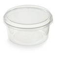 thumbnail image 2 of Basic Nature 12 oz Round Clear PLA Plastic To Go Deli Container - Compostable - 4 3/4" x 4 3/4" x 2 1/4" - 500 count box, 2 of 3