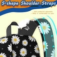thumbnail image 5 of Daisy Pioneer Flower Black Pattern 17" School Backpacks for Teens,Waterproof Oxford Fabric,S-Shape Padded Straps for School,Travel,Hiking,Camping, 5 of 6