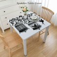 thumbnail image 2 of BANET Birds Tablecloth, Cages with Branch of Tree and Birds Modern Print, Rectangular Table Cover for Dining Room Kitchen Decor White, 2 of 7