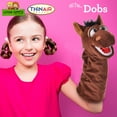 thumbnail image 3 of Living Puppets: Dobs The Brown Horse - 14" Plush Hand Puppet, Handmade, Moving Mouth Pony, Soft Animal Companion Character, Play-Develop Toy, Kids 3+, 3 of 8