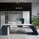 thumbnail image 3 of L Shape Meeting Office Desks Drawers Console Desktop Workstation Executive Storage Scrivania Con Cassetti Luxury Furniture My Lux Decor Round, 3 of 14