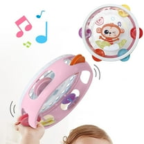 Tarmeek Baby Toys Hand Held Tambourine Drum for 6-9-12 Month Toddlers, Bell Jingles Percussion Educational Drum Instrument Infant Toys Christmas Birthday Presents for Boys Girls Age 1 2 3 Years Old