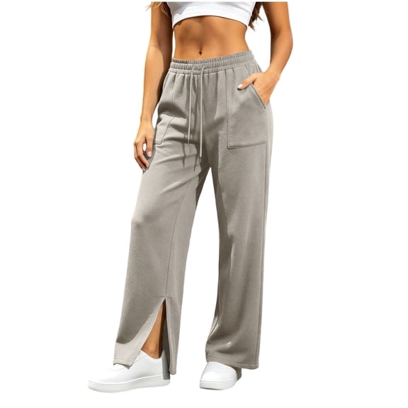 AloohaidyvioNo Boundaries Womens Wide Leg Fleece Lined Sweatpants Fall Winter Casual Sweat Pants with Pockets