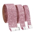thumbnail image 2 of 6 Rows Self-Adhesive Rhinestone Strip Decorative Bling Crystal Ribbon for Auto Interior and Wedding Decor Craft Stickers for Sparkling Accents Hot Pink, 2 of 4