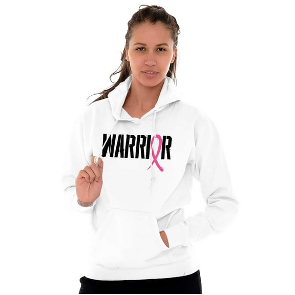 Warrior Breast Cancer Awareness BCA Women Plus Size Graphic Pullover Hoodie Brisco Brands 2X