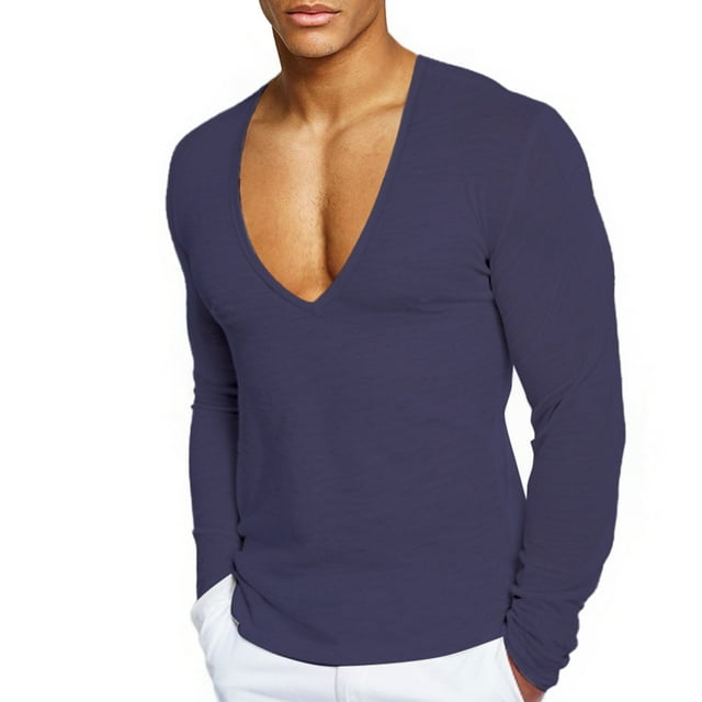 Styesk Mens Shirts Men's Solid Color Exercise Close-fitting High Resilience Round Neck Fitness Short-sleeved
