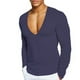 thumbnail image 1 of pstuiky Camisas casuales de manga larga para hombre, Camiseta deportiva de manga corta con cuello redondo, ajustada y de alta resistencia, de color liso para hombre tops de invierno para hombre xxxl, 1 of 5