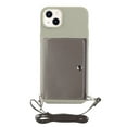 thumbnail image 2 of For Iphone 14 Crossbody Lanyard Wallet Card Bag Phone Case(Grey),iPhone 14 Pro, 2 of 5