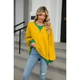 thumbnail image 3 of Anbech Women's Oversize Sweatshirt Color Block Drop Shoulder Tops Y2K Casual Pullover, 3 of 8