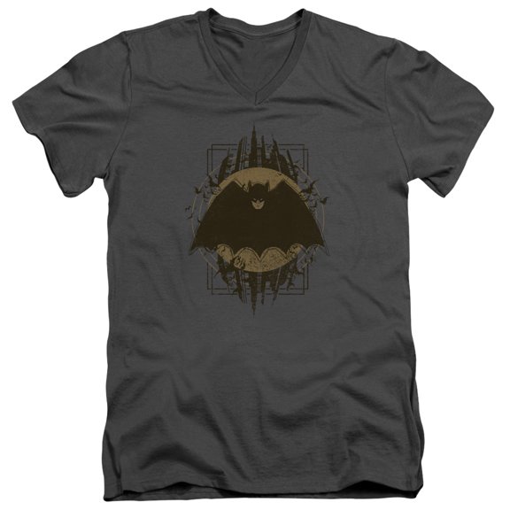 Batman - Batman Crest - Slim Fit V Neck Shirt - Small