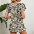 thumbnail image 4 of Camiseta informal para mujer camisetas de manga corta con cuello en V suave para ir de compras (amarillo L) FLhrweasw Para estrenar, 4 of 6