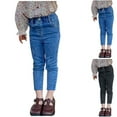 thumbnail image 2 of Qingpeng Toddler Boys Girls Basic Jean Kids Elastic Waist Casual Slim Denim Pants with Pockets, 2 of 3