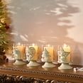 thumbnail image 5 of CHAO Juego de 2 candelabros en candelabros de metal blanco (corazón), candelabros desgastados por huracanes, piezas preferidas para decoración de mesa navideña, chimenea, blanco, 5 of 5