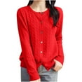 thumbnail image 2 of Ftwytp Womens Cardigan Short Chunky Cardigans Long Sleeve Jumpers Open Front Ribbed Knit Lightweight Outerwear for Winter Spring, 2 of 9