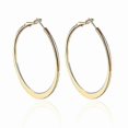 thumbnail image 1 of 4-6cm Hoop Earrings For Womens Daily Accessories Concise Round Rose Gold Color Earrings Sensitive Birthday Gift Banmo, 1 of 2