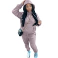 thumbnail image 1 of UKAP Ladies Two Piece Outfit Drawstring Tracksuit Sets Hooded Neck Jogger Set Athletic Sports Sweatshirts And Sweatpants Silver Gray XL, 1 of 4