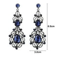 thumbnail image 2 of ievspot 1 Pair Women Earrings Rhinestone Decor Hanging Earrings Long Dangle Earrings Prom Party Dating Ear Jewelry, 2 of 7