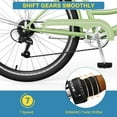 thumbnail image 6 of FICISOG 7 Speed Womens Bike with Rattan Basket & Lock, 24/26 inch Beach Cruiser Bike for Women, Womens Commuter Bicycle Lightweight City Bikes for Adults Ladies, 6 of 8